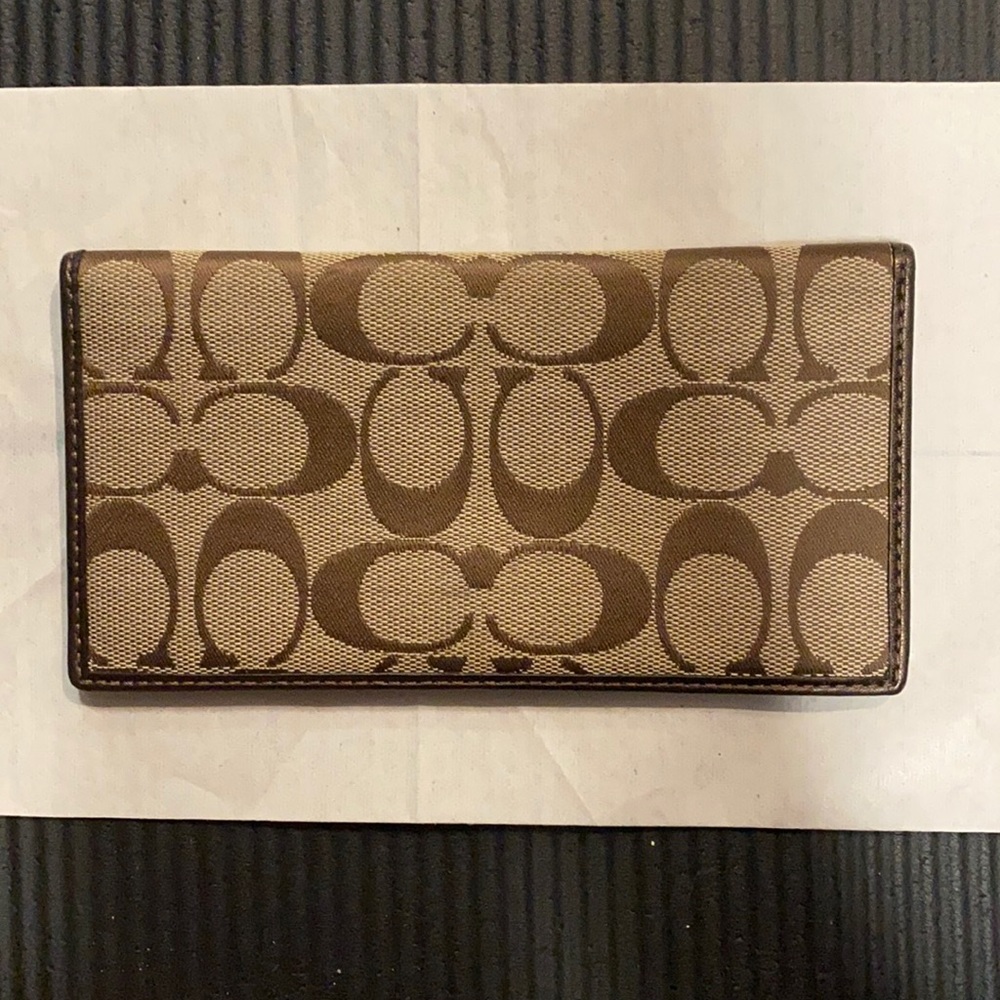 Coach check book holder